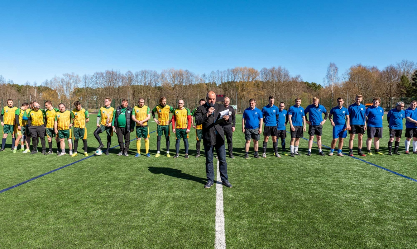 Jaunmārupes pamatskolas stadiona atklāšana, foto: L.Līvzinieks 21.04.2018.