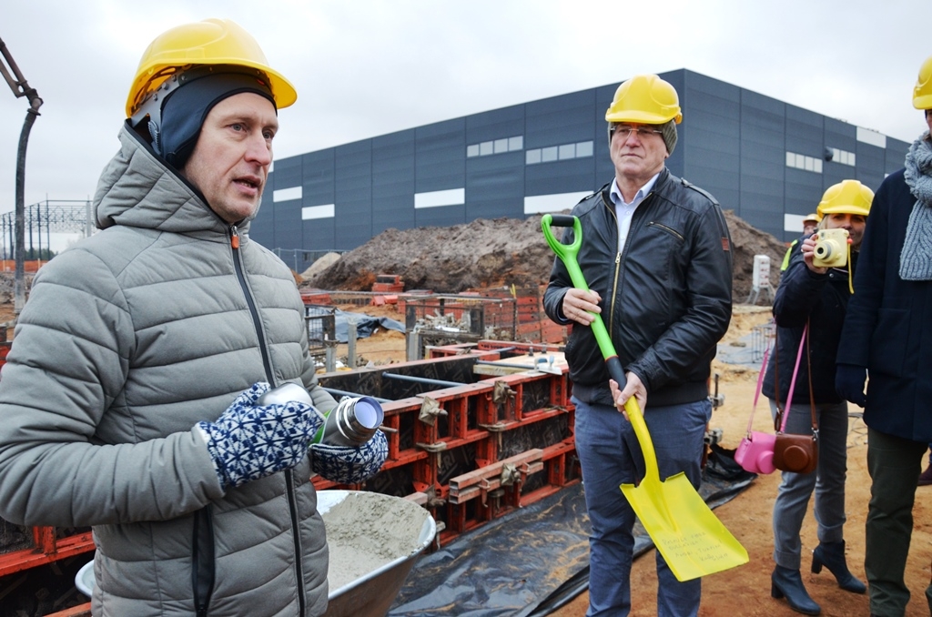 Kapsulas iemūrēšana pludmales sporta centra “Brazīlija” jaunajai ēkai Mārupē, 13.12.2018