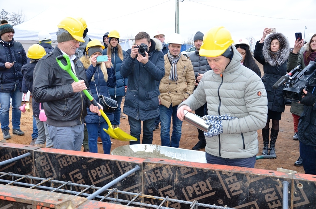 Kapsulas iemūrēšana pludmales sporta centra “Brazīlija” jaunajai ēkai Mārupē, 13.12.2018