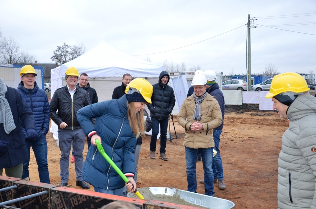 Kapsulas iemūrēšana pludmales sporta centra “Brazīlija” jaunajai ēkai Mārupē, 13.12.2018