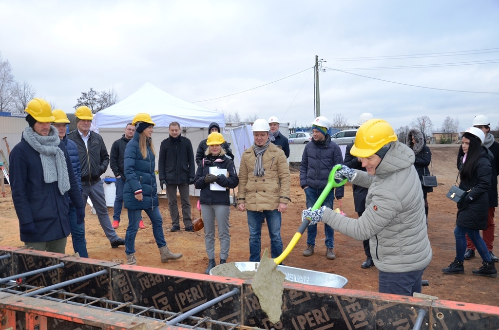 Kapsulas iemūrēšana pludmales sporta centra “Brazīlija” jaunajai ēkai Mārupē, 13.12.2018