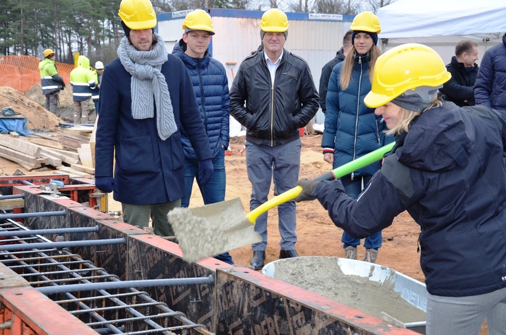 Kapsulas iemūrēšana pludmales sporta centra “Brazīlija” jaunajai ēkai Mārupē, 13.12.2018