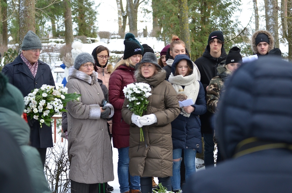 Barikāžu laika upuru piemiņas brīdis Mārupes kapos, 16.01.2019.