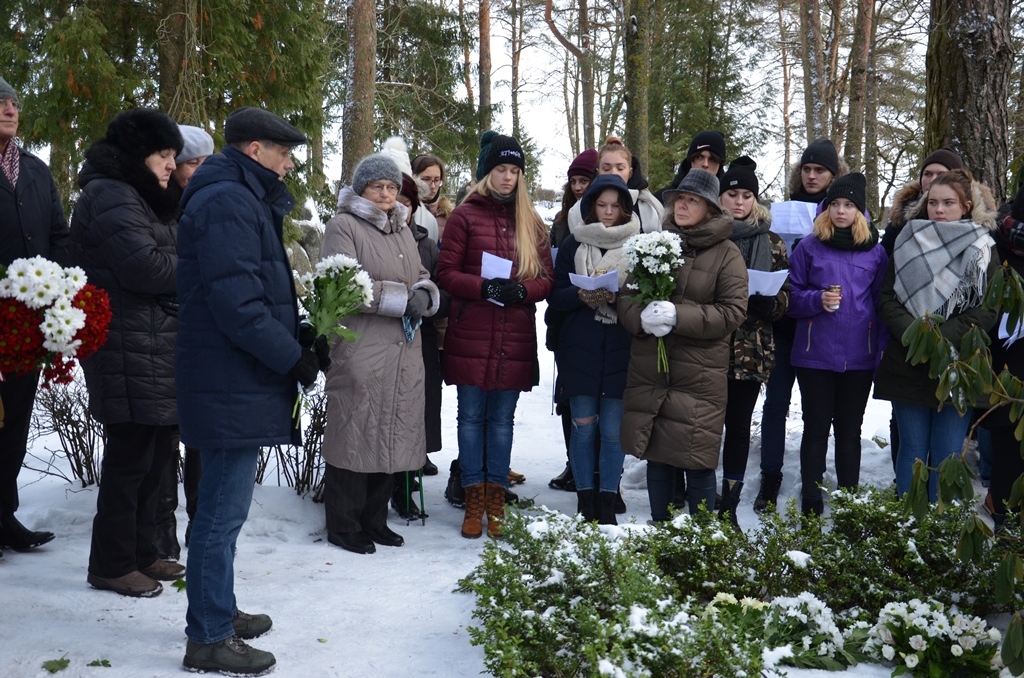 Barikāžu laika upuru piemiņas brīdis Mārupes kapos, 16.01.2019.