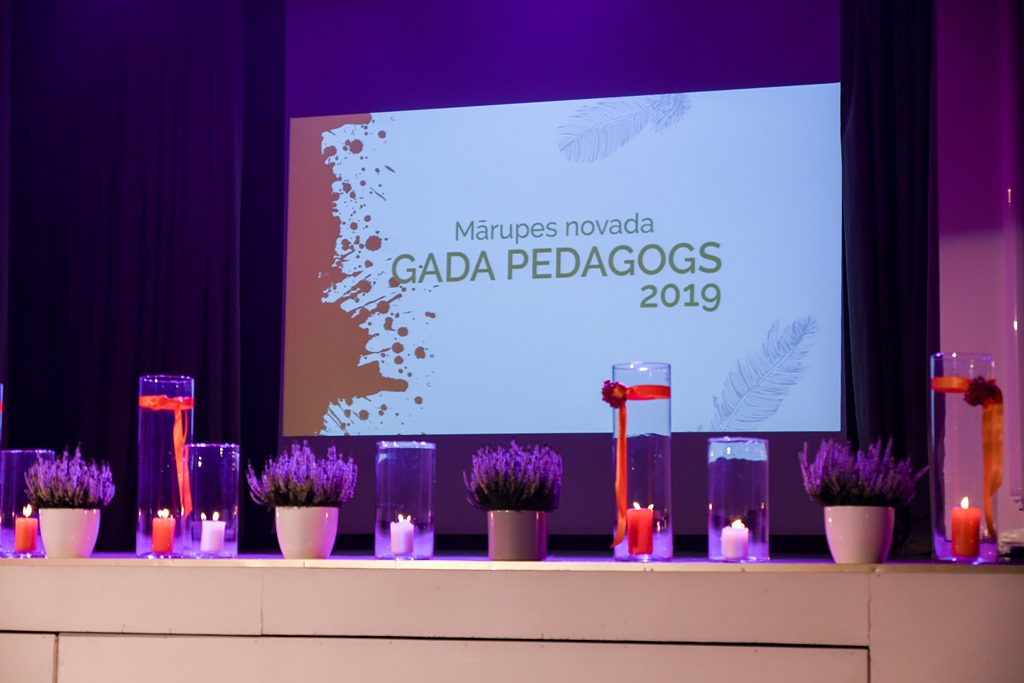“Gada pedagogs 2019” balvas pasniegšanas ceremonija Mārupes novadā, 04.10.2019.