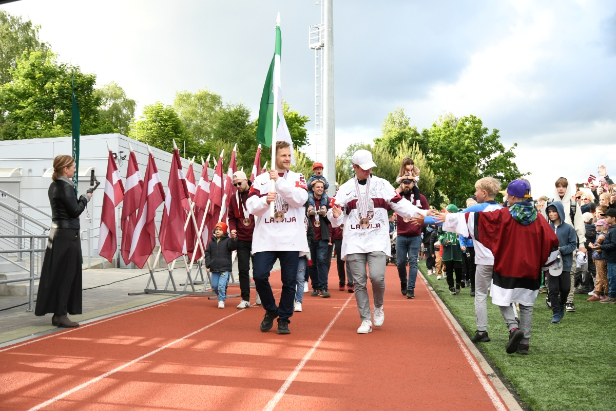 Latvijas hokeja izlases komandas dalībnieku - novadnieku sagaidīšana Mārupes novadā | 02.06.2023.