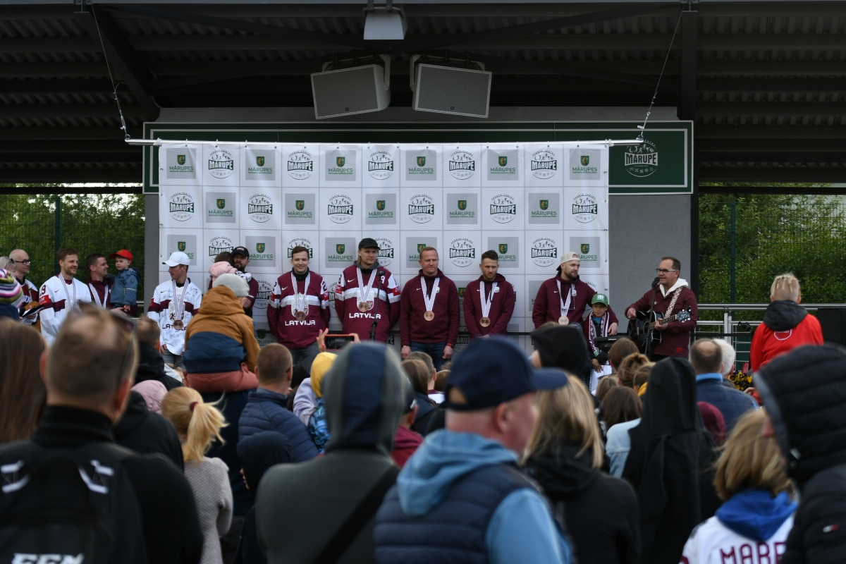 Latvijas hokeja izlases komandas dalībnieku - novadnieku sagaidīšana Mārupes novadā | 02.06.2023.