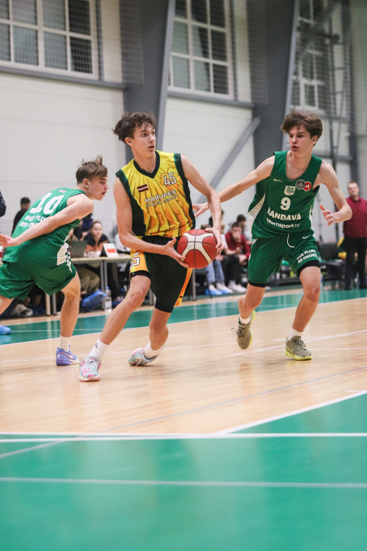 Reģionālās basketbola līgas spēle Mārupes SC : Kandavas BJSS