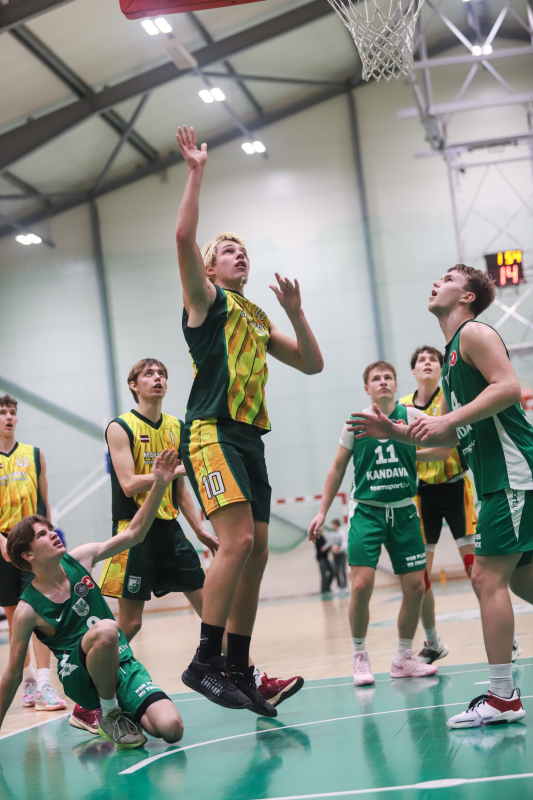 Reģionālās basketbola līgas spēle Mārupes SC : Kandavas BJSS