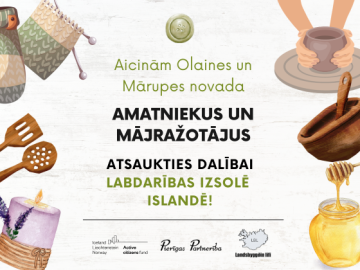 Aicinām novada amatniekus un mājražotājus atsaukties dalībai izsolē