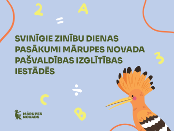 Vizuālis ar pupuķi un tekstu