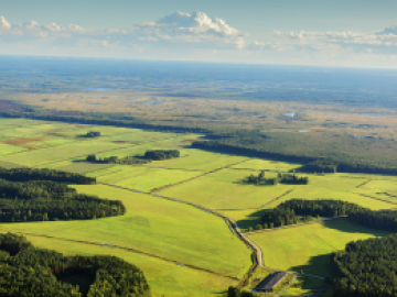 Pļavu skats no drona
