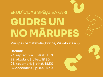 Afiša erudīcijas vakariem