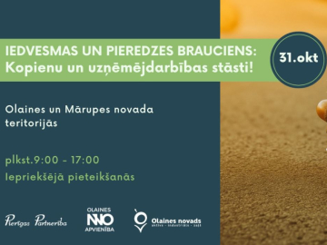 Vizuālis ar informācju par 31. oktobra pieredzes braucienu
