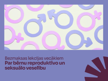 Violets fons ar violetiem burtiem un grafiku