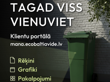 Tumšs fons ar konteineru un teksta grafiku