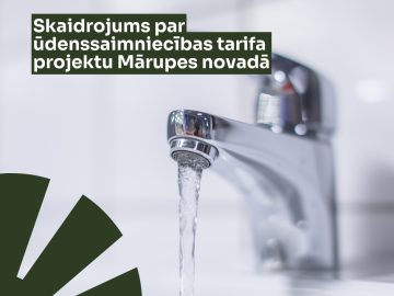 Pelēks ūdenskrāns un virsū zaļa grafika