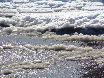 iela ar kust sākušu sniegu