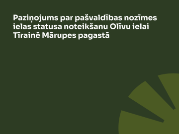 Tumši zaļš fons ar gaišu teksta un elementu grafiku