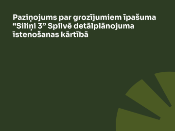 Tumši zaļš fons ar gaišu teksta un elementu grafiku