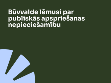 Tumši zaļš fons ar gaišu teksta un elementu grafiku