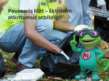 atkritumu šķirošana brīvā dabā