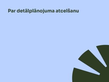 Gaiši zils fons ar tumši zaļu tekstu un elementu grafiku