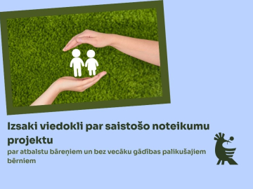 Gaiši zils fons ar tekstu izteikt viedokli par saistošo noteikumu grozījumiem