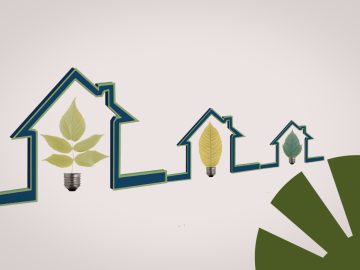 Gaišs fons ar energoefektivitātes grafikām