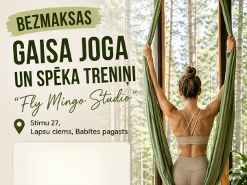 Gaisa jogas pasākuma reklāma