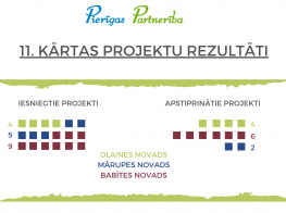 Pierīgas partnerības projektu konkursa infografika