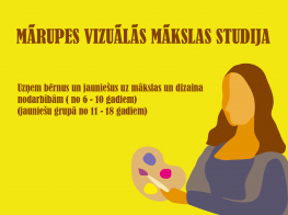 vizuālā mākslas studija plakāts