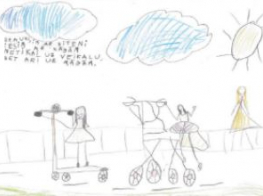 Ekoskolā bērniem stāsta par transportu