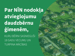 Par nekustamā īpašuma nodokļa atvieglojumu daudzbērnu ģimenēm, kuru bērni sasnieguši 18 gadu vecumu un turpina mācības