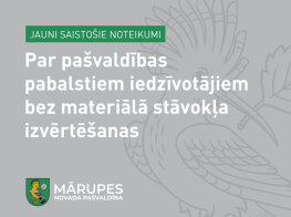 Jauni saistošie noteikumi par pašvaldības pabalstiem iedzīvotājiem bez materiālā stāvokļa izvērtēšanas