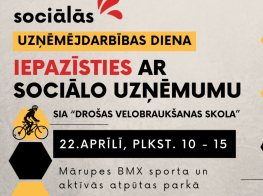 22. aprīlī aicinām piedalīties pasākumā “Iepazīsties ar sociālo uzņēmumu!”