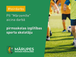 PII "Mārzemīte" aicina darbā sporta skolotāju