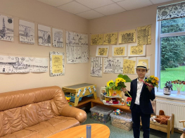 Dienas centrā "Piņķi" aplūkojama Riharda Reinharda zīmējumu izstāde