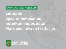 Lielupes ekspluatācijas (apsaimniekošanas) noteikumi upes daļai Mārupes novada teritorijā