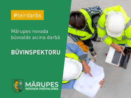 Mārupes novada būvvalde aicina darbā būvinspektoru