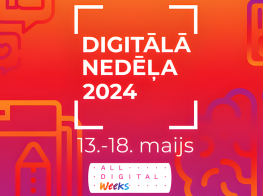 Grafisks plakāts ar informāciju par digitālo nedēļu