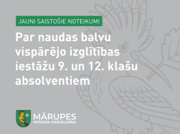 Izdoti saistošie noteikumi par naudas balvu 9. un 12. klašu absolventiem