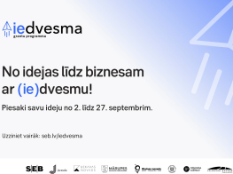 Aicinām uzņēmējus pieteikties grantu programmā “(ie)dvesma”, pieejamais finansējums – 96 tūkstoši eiro
