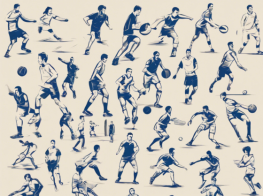 Vizuālis ar grafiski attēlotiem sportistiem