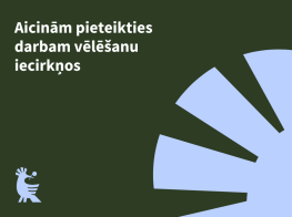 Zaļš fons un gaiša grafika ar tekstu par vēlēšanu norisi