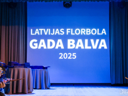 Uzraksts Latvijas florbola gada balva 2025