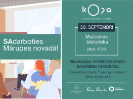 Sadarboties Mārupes novadā - pasākuma plakāts