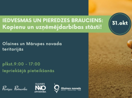 Vizuālis ar informācju par 31. oktobra pieredzes braucienu