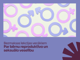 Violets fons ar violetiem burtiem un grafiku