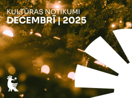 Egle ar lampiņām un teksta grafiku